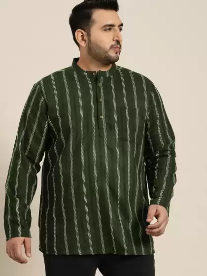 Plus Size Men Striped Kurta - image 3