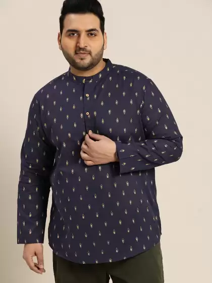 Plus Size Men Printed Kurta - image 3