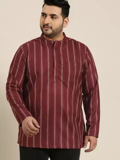 Plus Size Men Striped Kurta - image 3