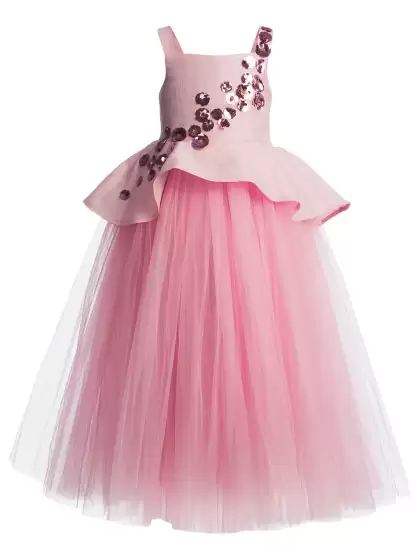Floral Net Maxi Dress - image 3
