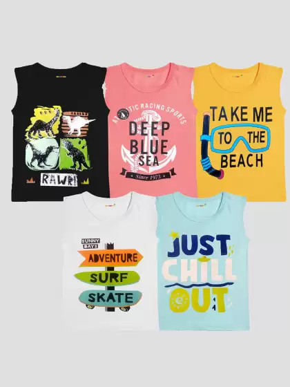 Boys Pack of 5 T-shirt - image 3