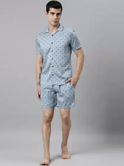 Men printed Night suit - image 3