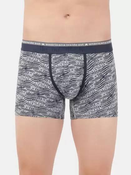 Men Grey Printed Trunks - image 3