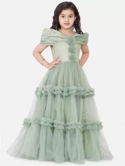 Embellished Net Maxi Dress - image 3