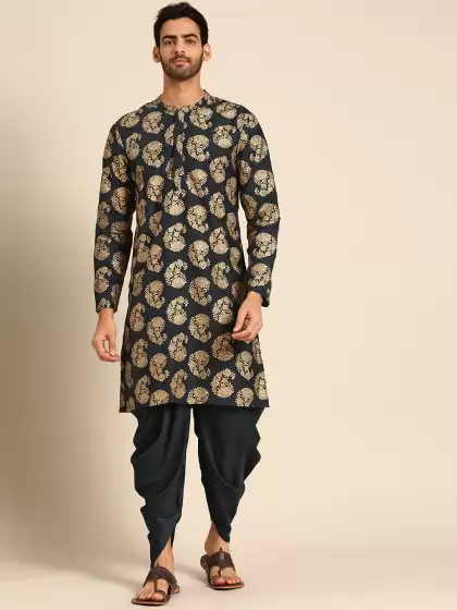 Men Printed Kurta Set - image 3