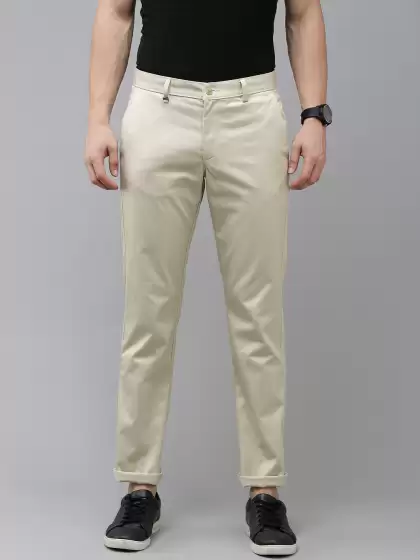 Men Slim Fit Mid-Rise Trousers - image 3