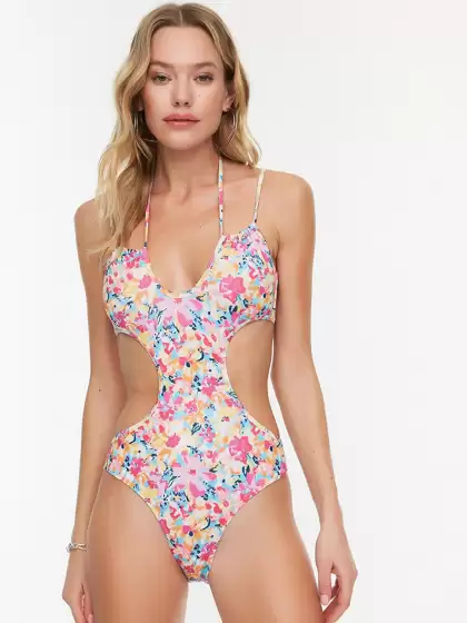 Women  Printed Swim Bodysuit - image 3