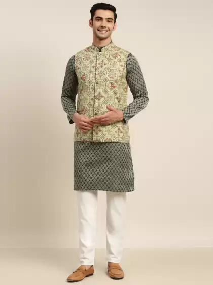 Men Kurta Set With Jacket - image 3