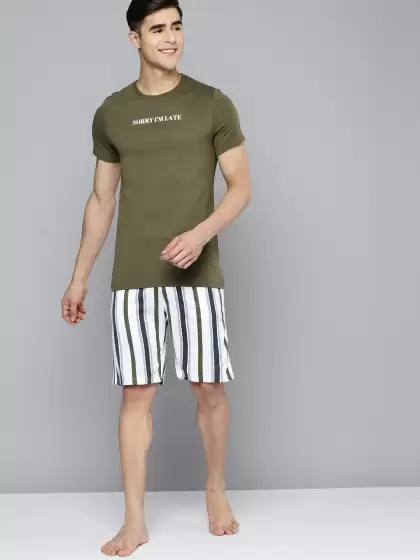 Men Striped Shorts Set - image 3