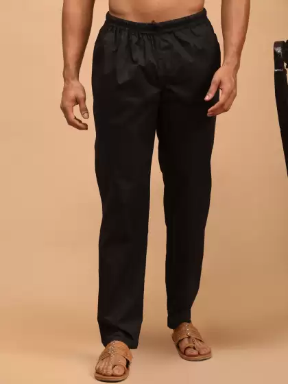 Men Solid Cotton Pyjama - image 3