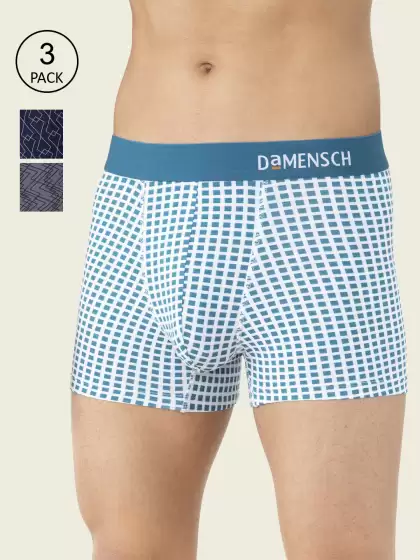Men Pack Of 3 Printed Trunks - image 3