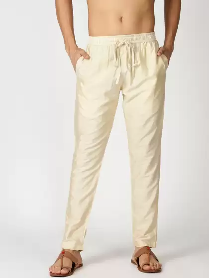 Men Solid Woven Pyjamas - image 3