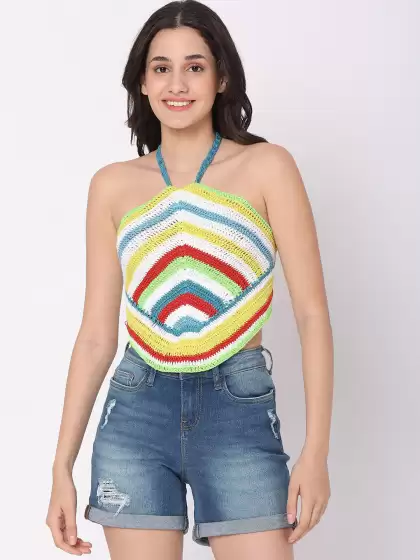 Women Striped Swim Tops - image 3