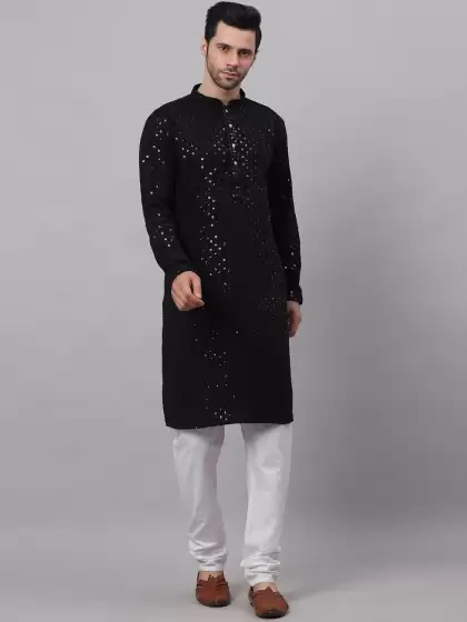 Men Embroidered Kurta with Churidar - image 3