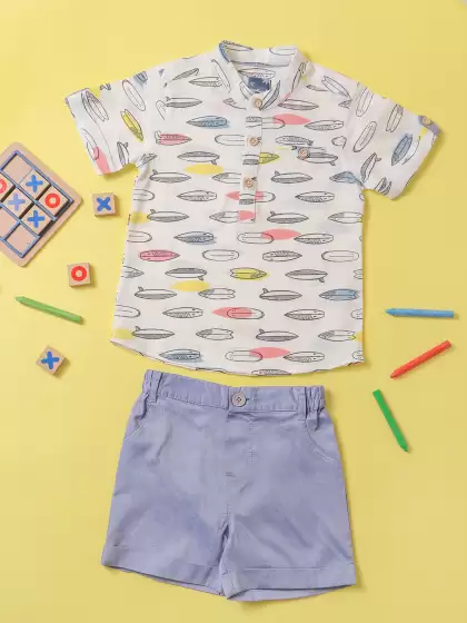 Printed Shirt with Shorts - image 3