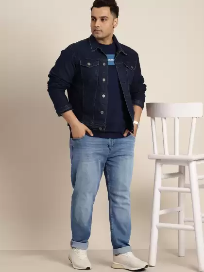 Men Plus Size Tapered Jeans - image 3