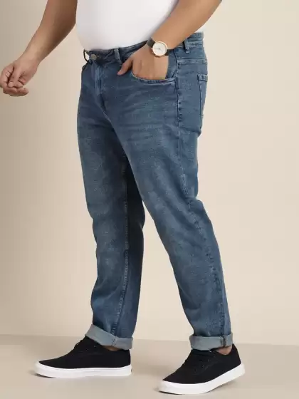 Men Plus Size Tapered Jeans - image 3