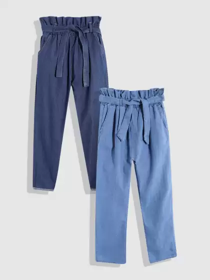 Girls Pack of 2 Slim Fit Jeans - image 3