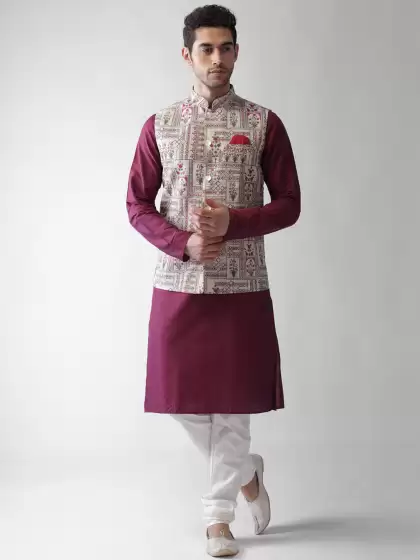 Men Kurta with Churidar - image 3