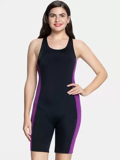 Women Solid Legsuit Swimwear - image 3