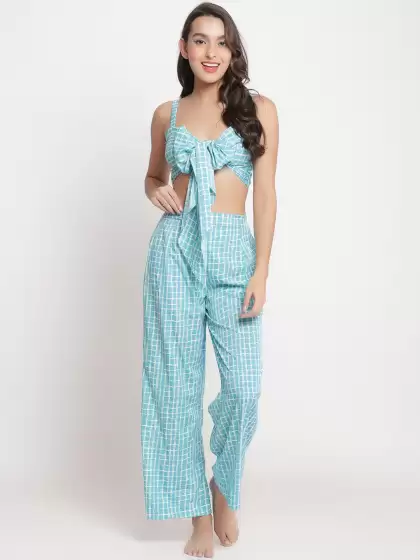 Women Checked Cover Up Set - image 3