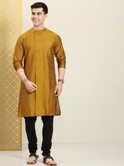 Men Woven Design Rozana Kurta - image 3