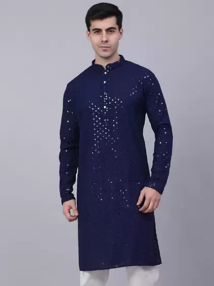 Men Ethnic Motifs Cotton Kurta - image 3