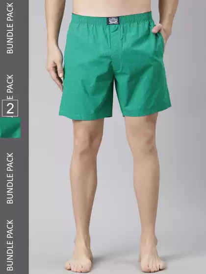Men Pack of 2 Cotton Boxer