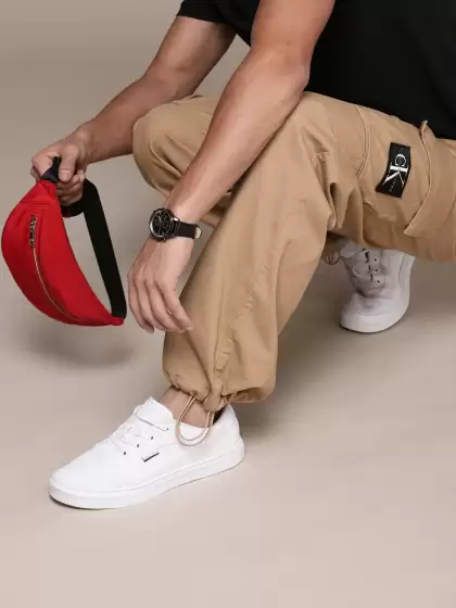 Men Pure Cotton Cargo Trousers - image 3