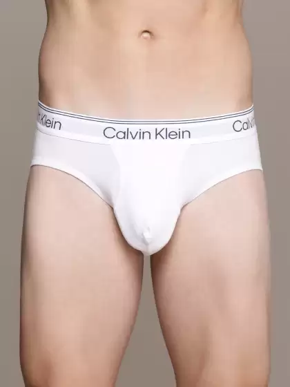 Men Solid Knitted Basic Briefs - image 3