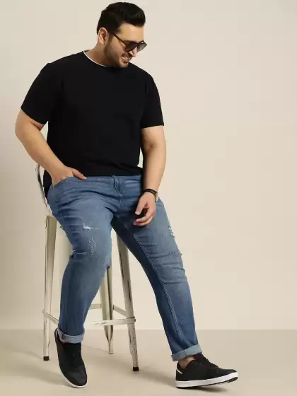 Men Plus Size Tapered Jeans - image 3