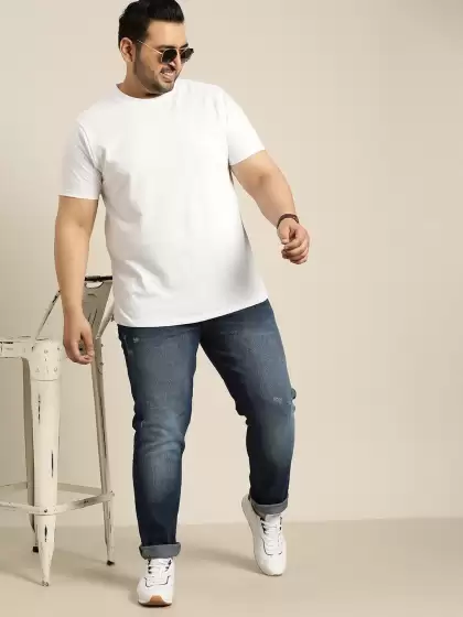Men Plus Size Tapered Jeans - image 3