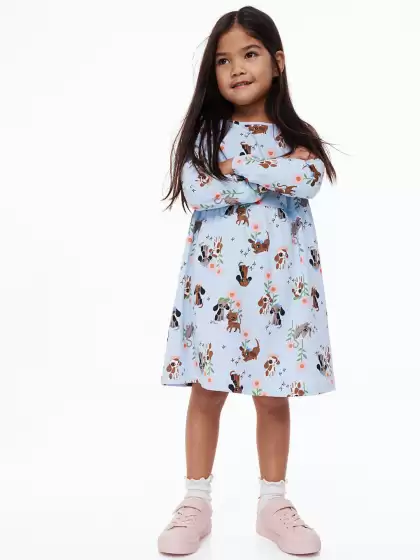 Girls Cotton Jersey Dress - image 3