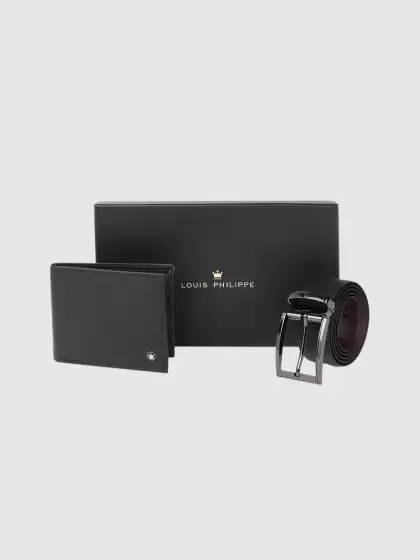 Men Leather Wallet & Belt Set - image 3