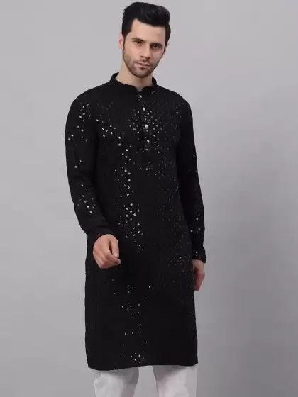 Men Embroidered Pure Cotton Kurta - image 3