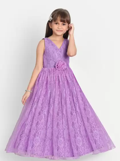 Girls Maxi Silk Dress - image 3