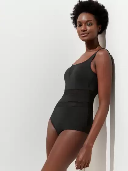 Women Scoop Neck Bodysuit Swimwear - image 3