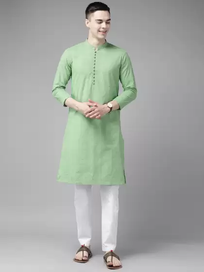 Men Embroidered Kurta with Pyjamas - image 3