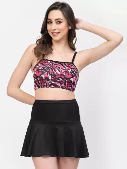 Women Printed Two Piece Tankini Swimwear Set - image 3