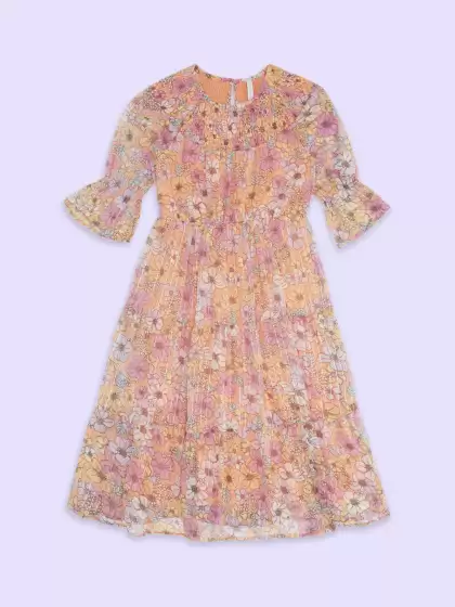 Bell Sleeves Floral Dress - image 3