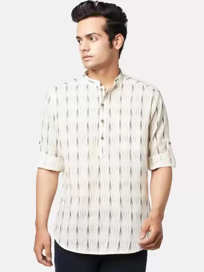 Men Printed Cotton Kurta - image 3