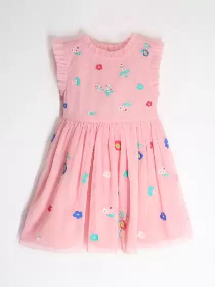 Girls Cotton Fit & Flare Dress - image 3