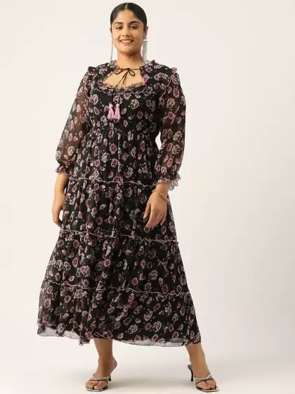 Plus Size Floral Maxi Dress - image 3