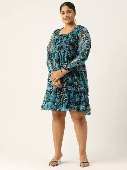 Printed Chiffon Dress - image 3