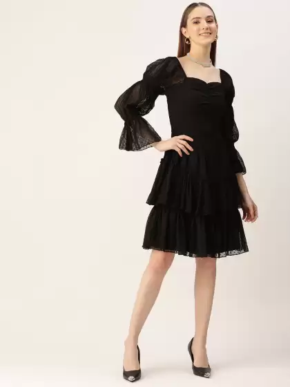 Chiffon A-Line Dress - image 3