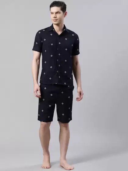 Men Printed Night Suit
