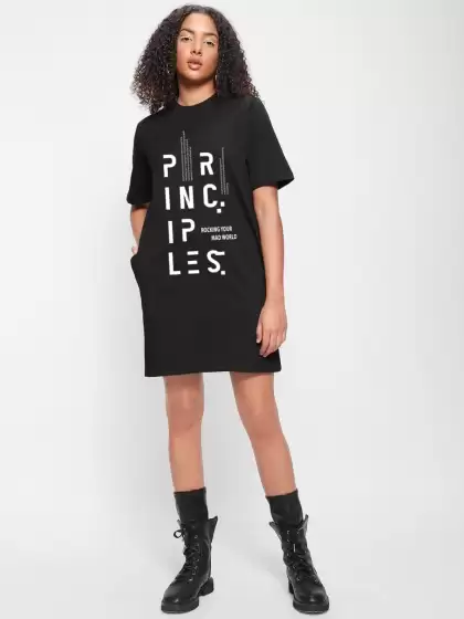 Printed T-shirt Cotton Dress - image 4