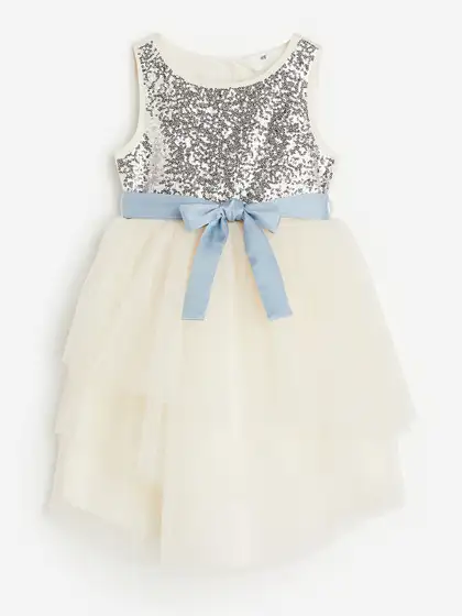 Girls Sequined Tulle Dress - image 3