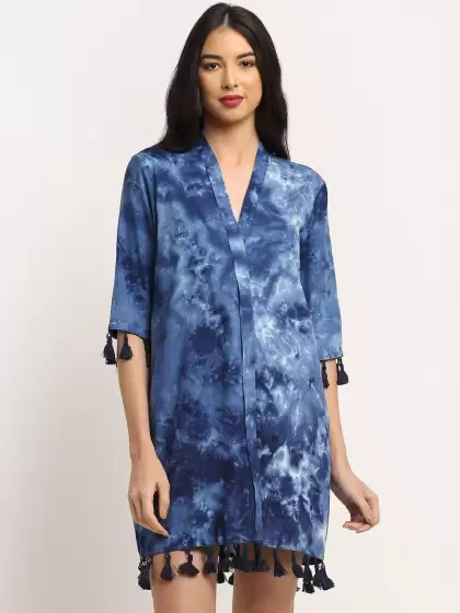 Printed Dyed Cover up Dress - image 3