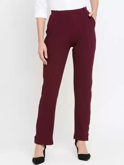 Women Cotton Formal Trousers - image 3